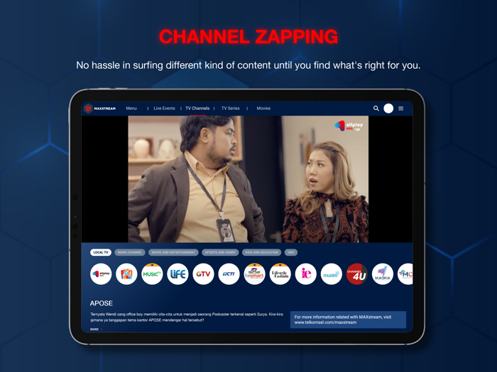 MAXstream - Live Sports and TV