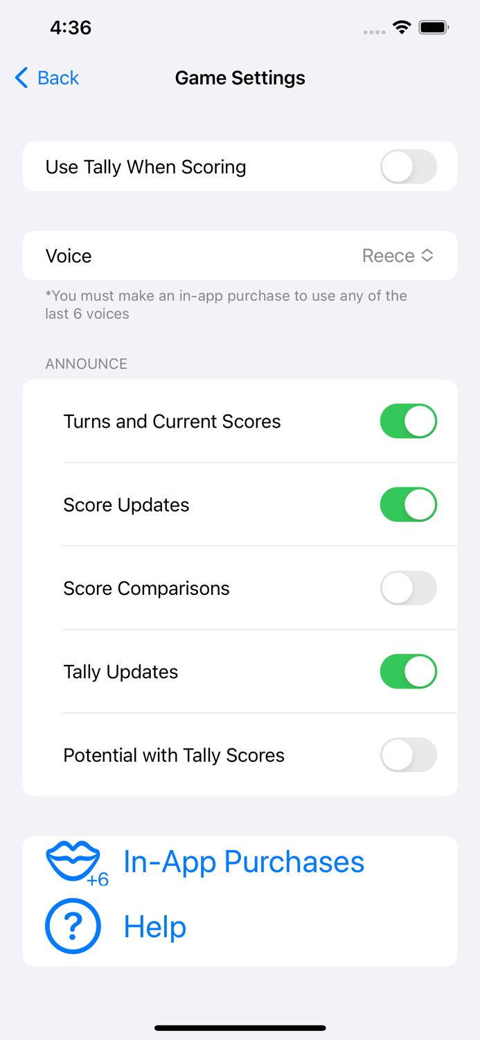 Talking Score Keeper