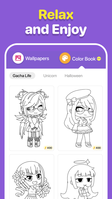 Gacha Wallpapers & Colourbook Screenshot