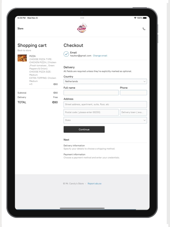 Mr Candy Ghana iPad screenshot 10 - Food & Drink app