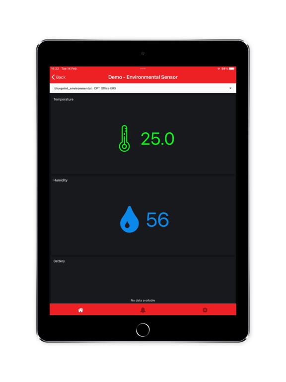 RSAWEB IoT iPad screenshot
