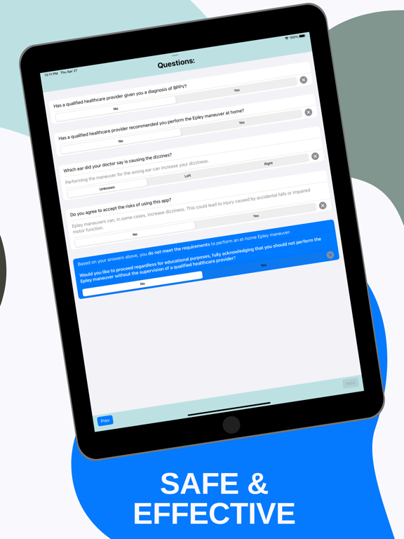 Epley Assist: Dizziness Relief iPad screenshot 5 - Health & Fitness app