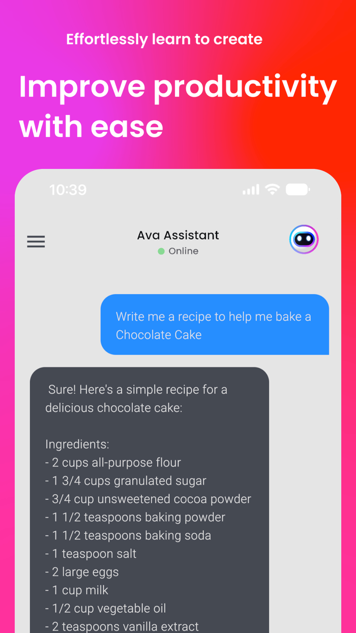 Ava - Assistant and Chatbot