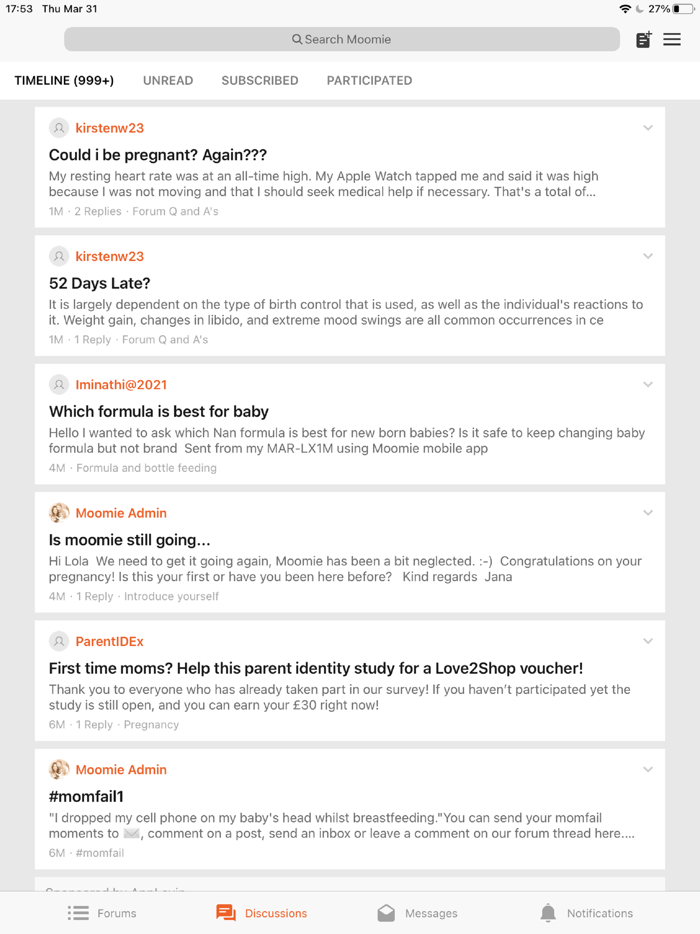 Parenting Forum Moomie