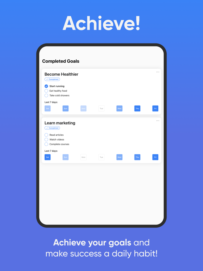 Achieve - Goals Tracker