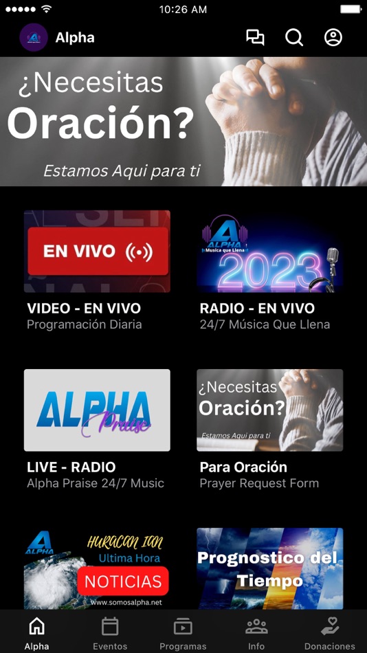 #1. Alpha Network (iOS) 由: Iglesia De Cristo Misionera El Tabernaculo, Inc.