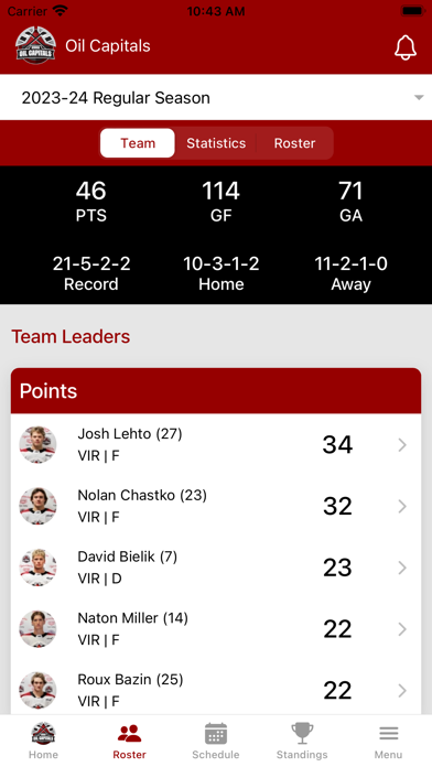 Virden Oil Capitals Screenshot
