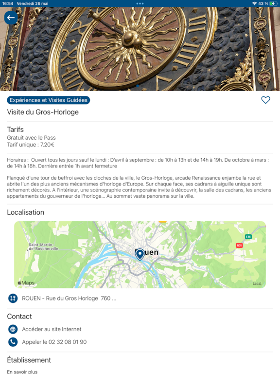 Rouen Pass iPad screenshot 4 - Travel app