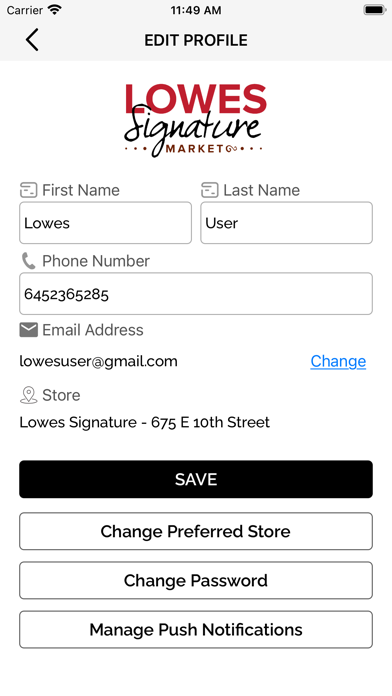 Lowe's Signature Market Screenshot