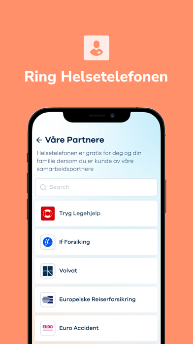 Helsetelefonen Screenshot