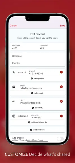 Game screenshot QRcard - digital business card apk