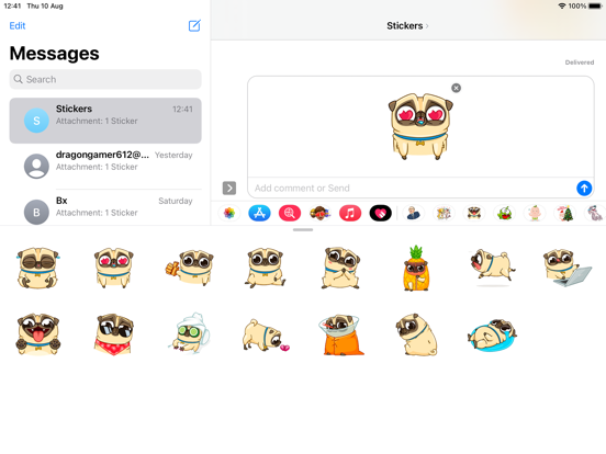 Screenshot #4 pour Pug Dog Emoji Funny Stickers