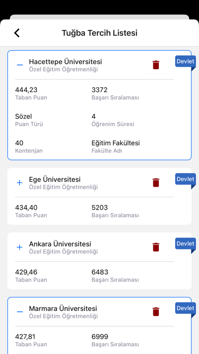 Tercih Asistanı Screenshot