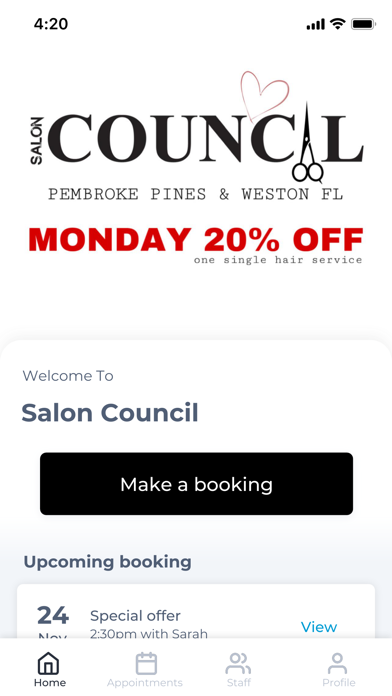 Salon Council Screenshot