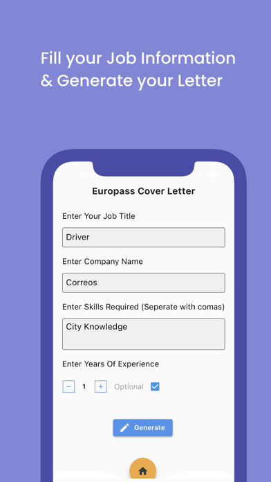 Europass Cover Letter Maker AI Screenshot