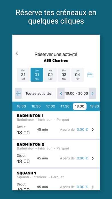 C'Chartres Squash Badminton Screenshot