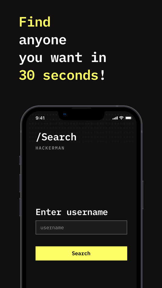 #1. Hackerman: Find Socials (iOS) 게시자: Dzmitry Miadziukha