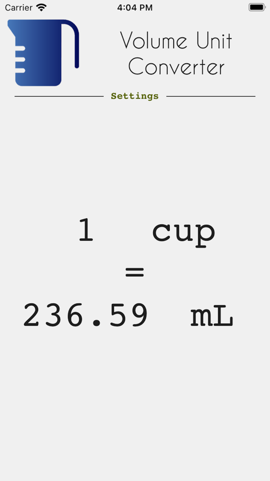 #1. Volume Unit Converter (iOS) By: Rachel Blancher