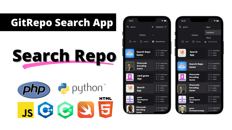 GitRepo easy Search App.simple - 1.0.1 - (iOS)