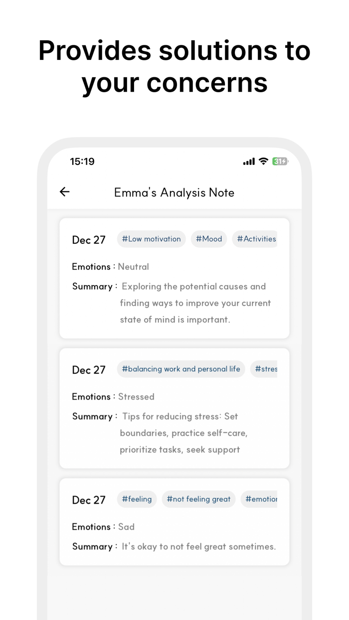 Emoji AI Chat Away Worries