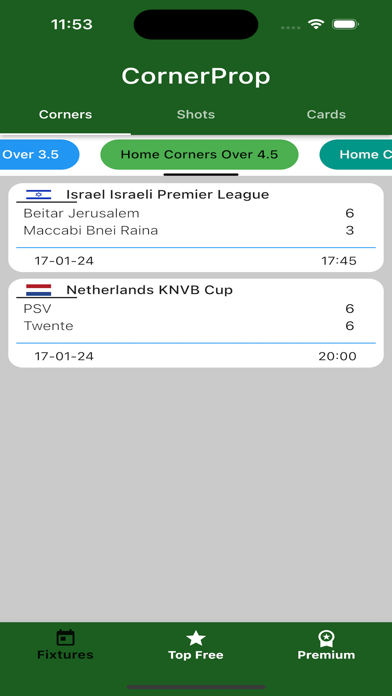 CornerProp- Team Corners Tips Screenshot