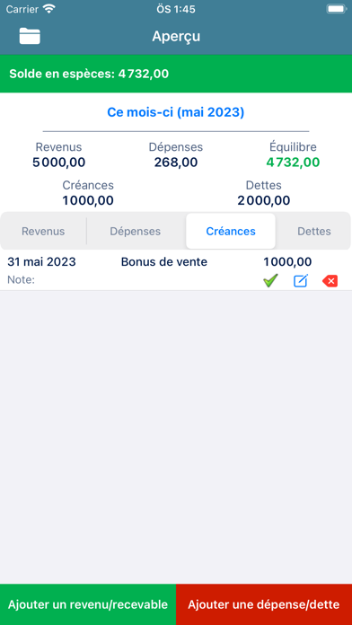 Screenshot #3 pour Mon portefeuille: Dépenses