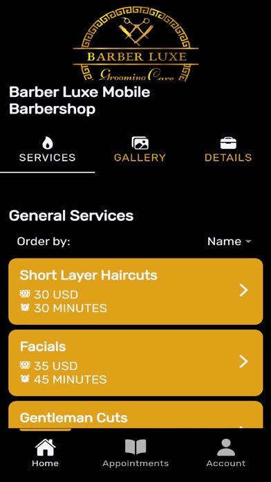 Barber Luxe Mobile Barbershop Screenshot