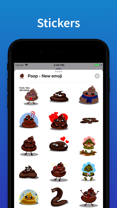 Screenshot #1 pour Poop emoji & Stickers for text