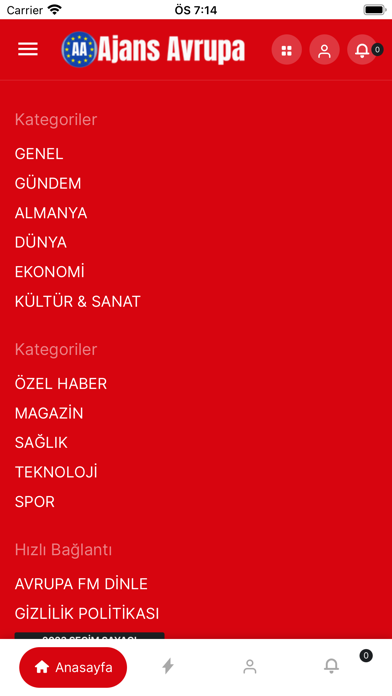Ajans Avrupa Screenshot