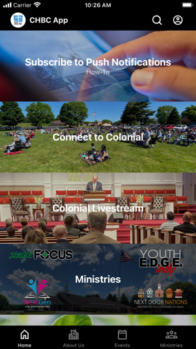 CHBC Church App Screenshot