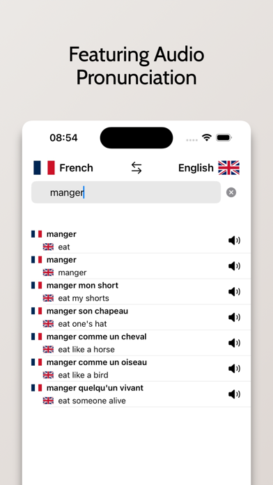 French-English Dictionary Screenshot