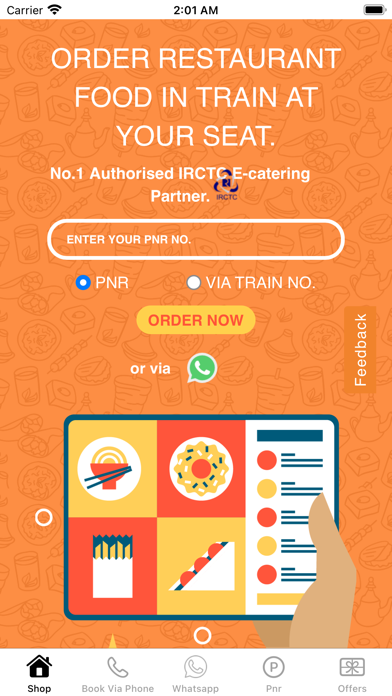 Gofoodieonline - food in train Screenshot