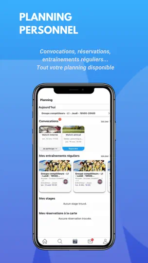 Capture d'écran de MonClub App sur iPhone 2