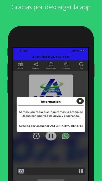 ALTERNATIVA 107.1 FM Screenshot