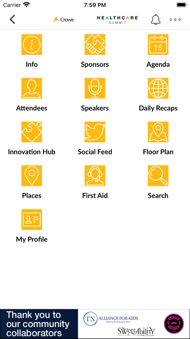 Crowe Events Screenshot