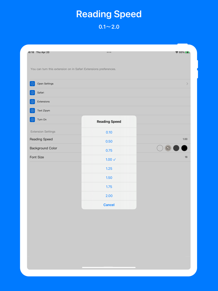 Text Zipym Reading Extension