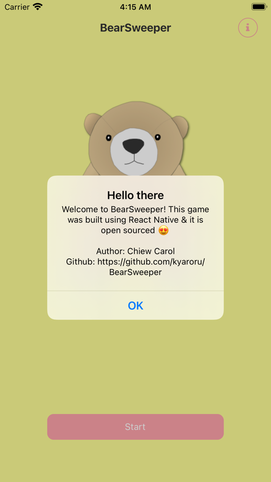 #2. BearSweeper (iOS) By: Chiew Carol