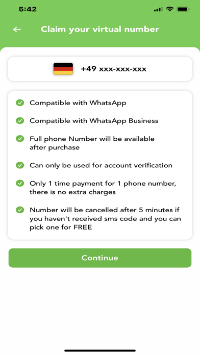 Virtual Number for WhatsApp Screenshot