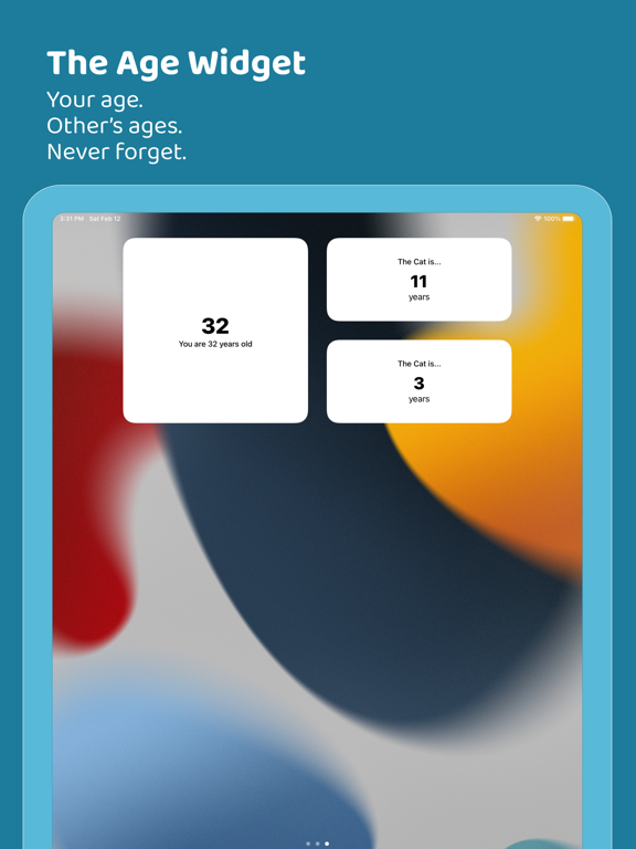 What's My Age Again Widgets iPad screenshot 1 - Utilities app
