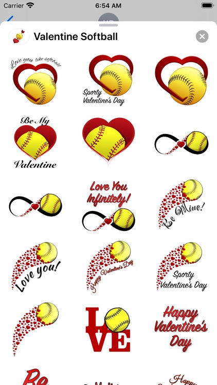 Softball Valentines