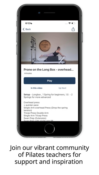 The Pilates HQ App Screenshot