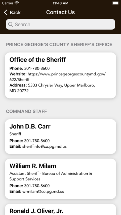 Prince George’s Sheriff MD Screenshot
