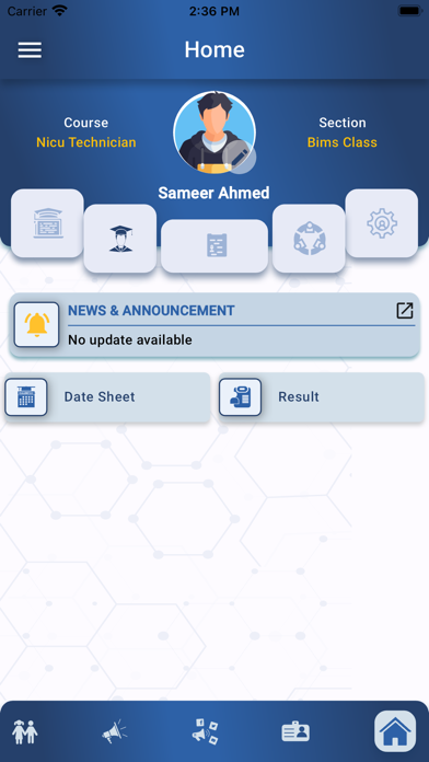 BIMS Student App Screenshot