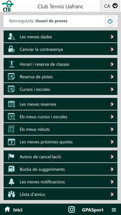 Club Tennis Llafranc Screenshot