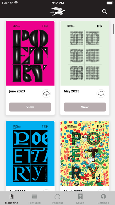Poetry Magazine App Screenshot