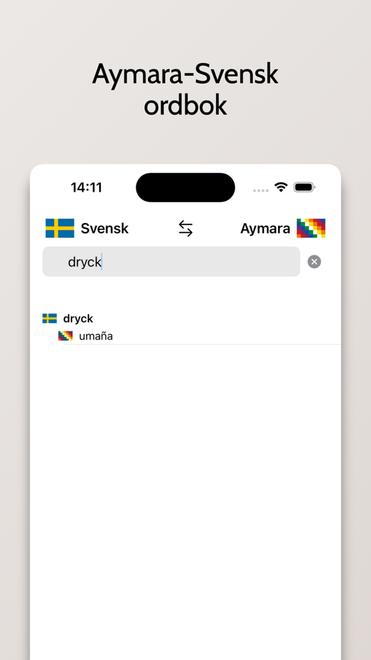 #1. Aymara-Svensk ordbok (iOS) Podle: FB PUBLISHING LLC