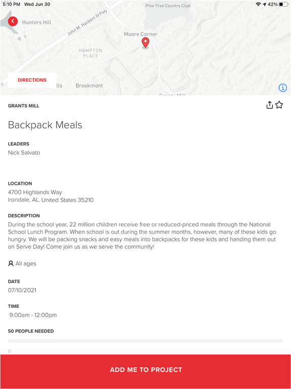Serve Day iPad screenshot 6 - Lifestyle app
