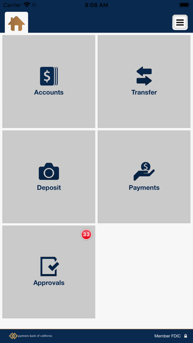 Partners Bank Business Banking Screenshot