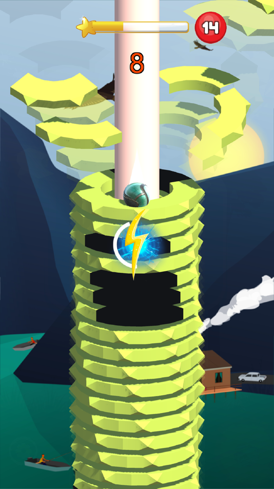 #3. Helix Bounce - Game (iOS) 由: Smit Sabhadiya