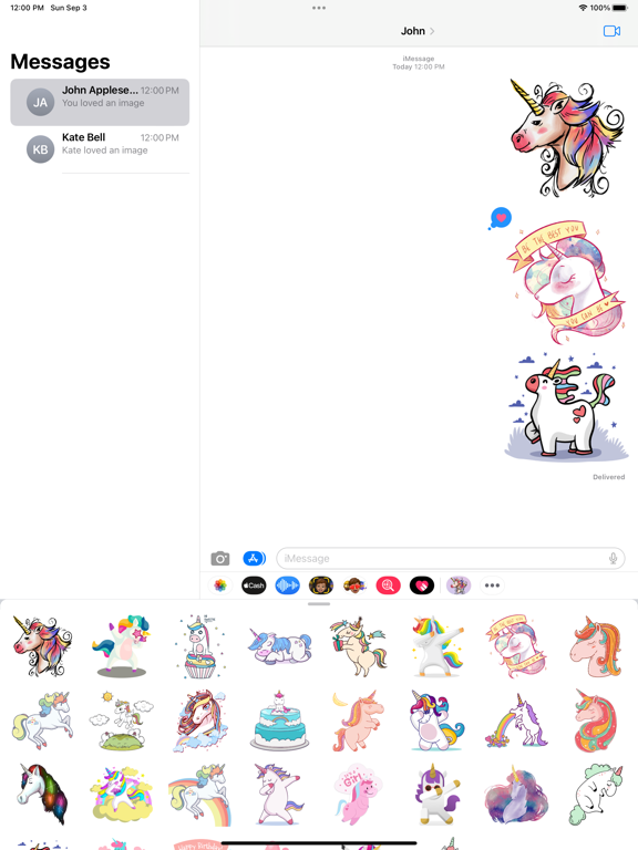 Screenshot #6 pour Colourful Unicorn Stickers